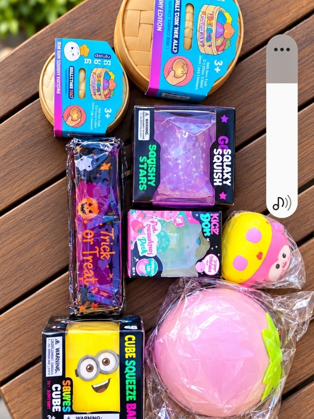 Assorted Kids Squishy Toy Pack - Pink, Yellow, Purple